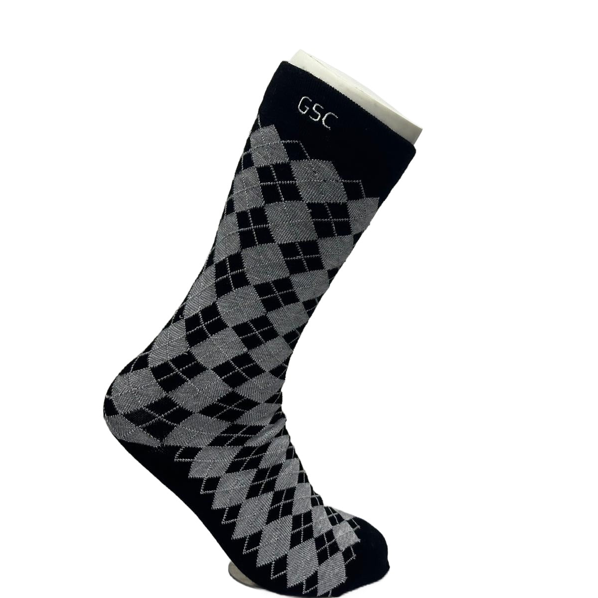 Chaussettes Habillées Homme Motif Argyle Jaune/gris/noir - Taille 10-13, Coton
