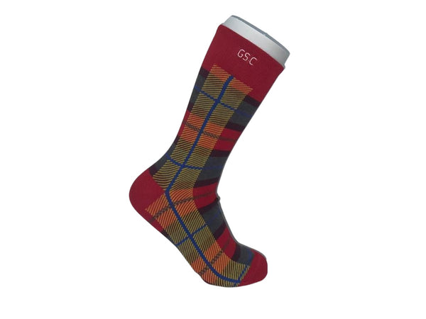 Red Plaid Bamboo Socks