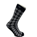 Image for Black and Grey Argyle Pattern Socks